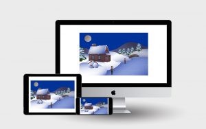 Christmas ECard created using HTML, CSS, and JavaScript | Monika Szucs