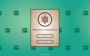 Sandwich.io Login page | Monika Szucs
