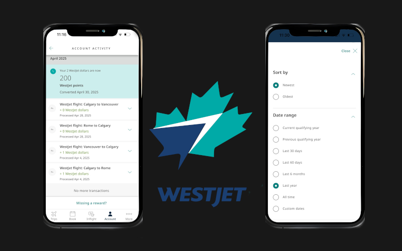 Transaction History | WestJet
